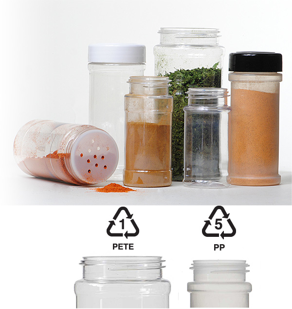 8.5 oz. Natural PP Plastic Spice Bottles (53-485)