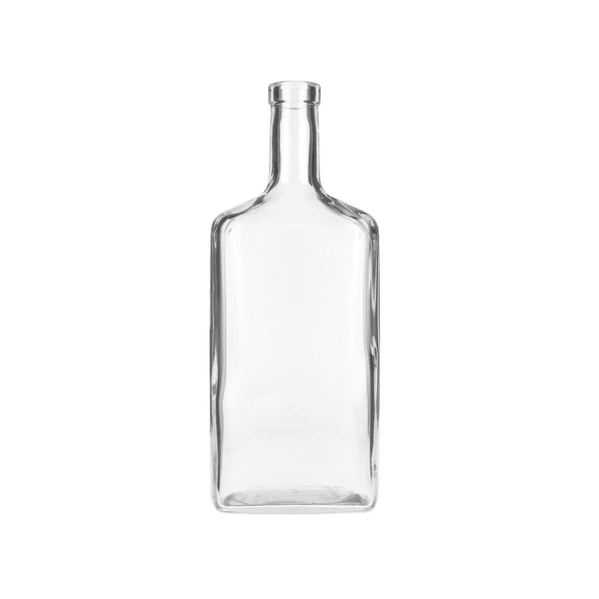 750ML FLINT GLASS AUSTERE BAR TOP SPIRITS BOTTLE  - 32-3120 NECK-detail image