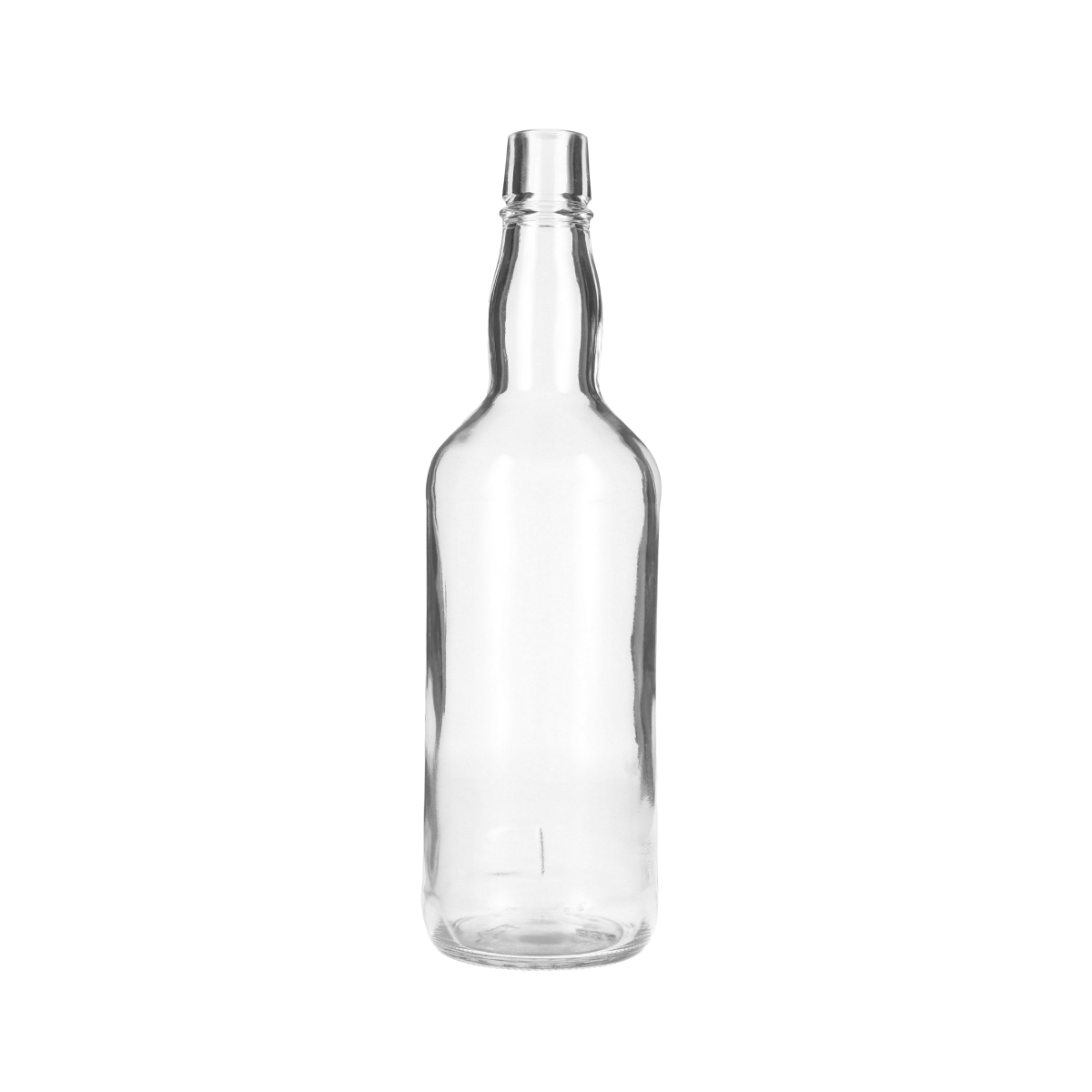 750ML FLINT GLASS GALLANT BAR TOP SPIRITS BOTTLE - 28-3104 NECK-detail image