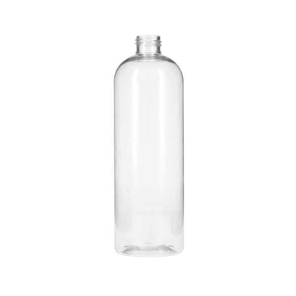 16OZ CLEAR PET COSMO ROUND PLASTIC BOTTLE - 24-410 NECK INFO