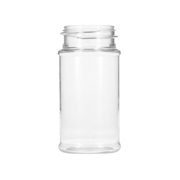 6 oz Clear Glass Square Spice Jar 43-485 Neck Finish