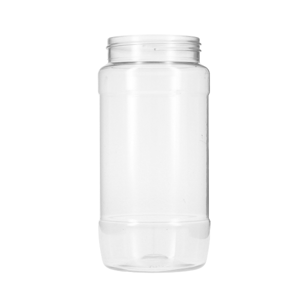 16 oz. Clear Square PET Plastic Jar (63-400)