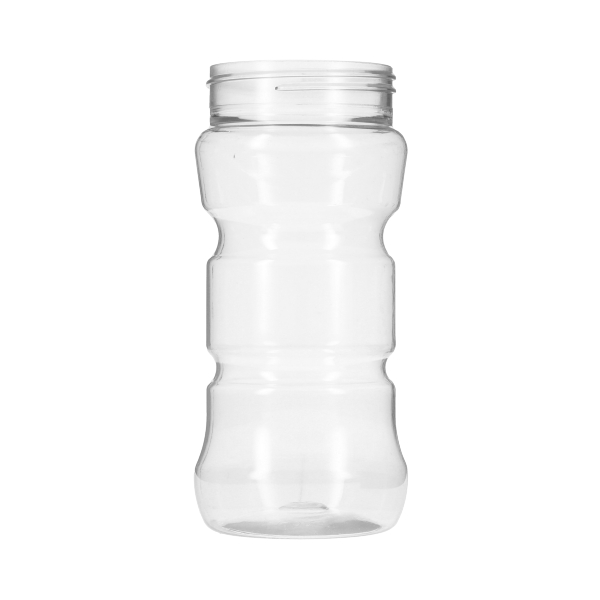 16 oz. Clear Square PET Plastic Jar (63-400)