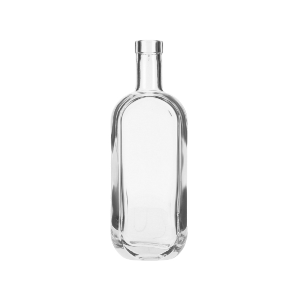 750ML FLINT GLASS LONDON SPIRITS BOTTLE BAR TOP OBLONG - 22MM NECK-detail image