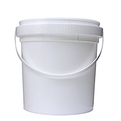 1GALLON WHITE HDPE PAIL WITH HANDLE ROUND