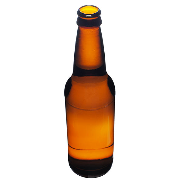 12OZ AMBER LONG NECK ROUND GLASS BOTTLE - 26-611 NECK