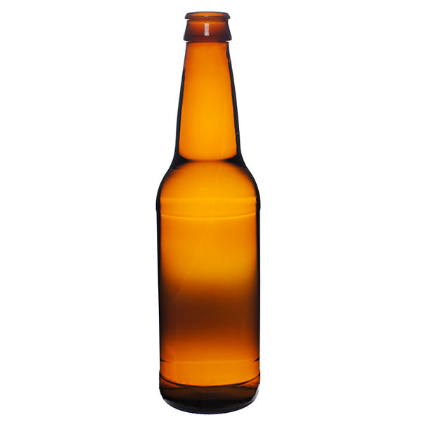 12OZ AMBER LONG NECK ROUND GLASS BOTTLE - 26-611 NECK-detail image