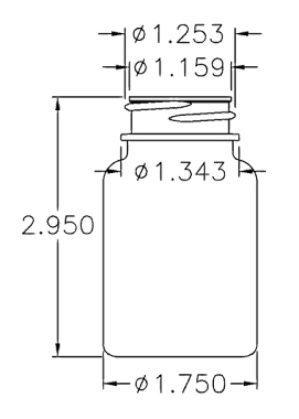 75CC WHITE PACKER ROUND HDPE PLASTIC BOTTLE - 38 400 NECK