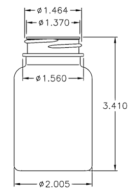 120CC WHITE PACKER ROUND HDPE PLASTIC BOTTLE - 38 400 NECK-detail image