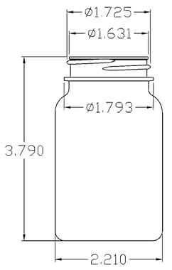 180CC WHITE PACKER ROUND HDPE PLASTIC BOTTLE - 45 400 NECK-detail image