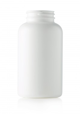 625CC WHITE PACKER ROUND HDPE PLASTIC BOTTLE - 53 400 NECK