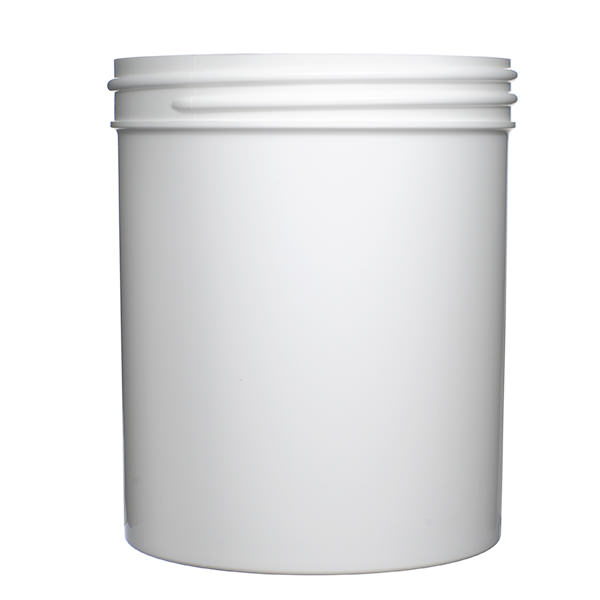 PLASTIC JAR: 16 OZ WHITE PP STRAIGHT SIDED ROUND 89-400-detail image