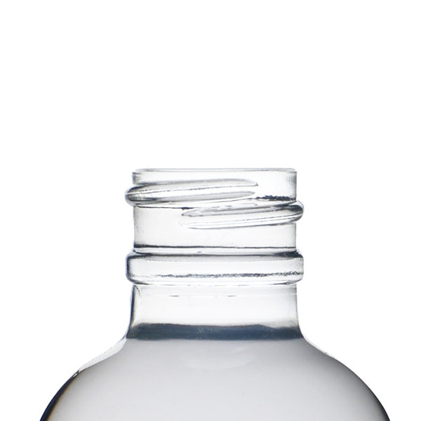 2OZ FLINT BOSTON ROUND GLASS BOTTLE - 20-405 NECK-detail image