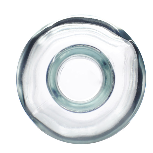 2OZ FLINT BOSTON ROUND GLASS BOTTLE - 20-405 NECK-detail image