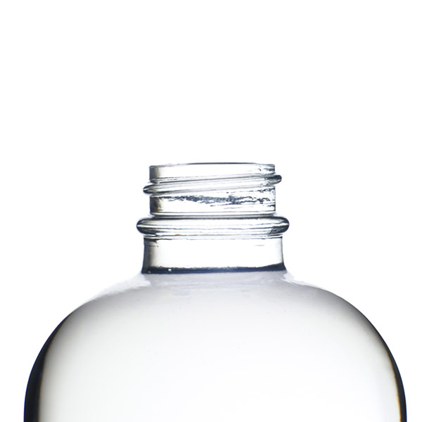 16OZ FLINT BOSTON ROUND GLASS BOTTLE - 28-405 NECK-detail image