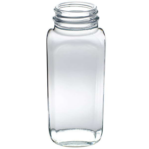 Glass Jar: 8 oz. Flint French Square Jar