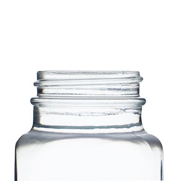 Glass Jar: 8 oz. Flint French Square Jar  Glass Jar: 8 oz. Flint French  Square Jar