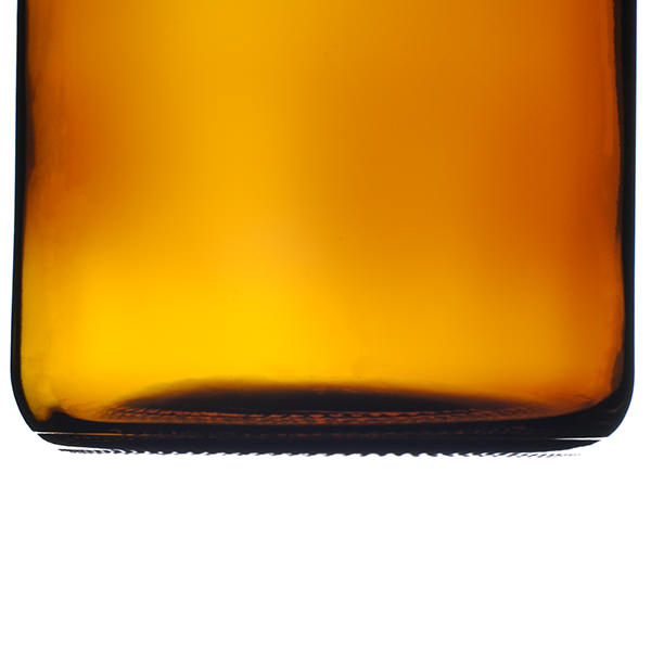 950CC AMBER WIDE MOUTH PACKER ROUND GLASS BOTTLE - 53-405 NECK-detail image