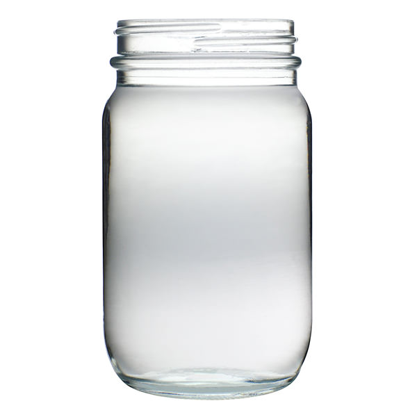 8OZ FLINT ECONO ROUND GLASS JAR - 58-405 NECK-detail image