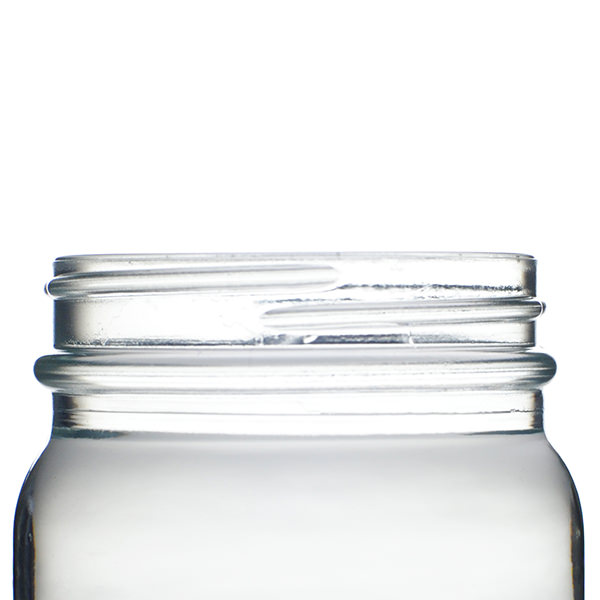 8OZ FLINT ECONO ROUND GLASS JAR - 58-405 NECK-detail image