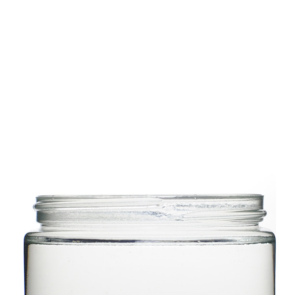 8OZ FLINT STRAIGHT-SIDED ROUND GLASS JAR - 70-405 NECK-detail image