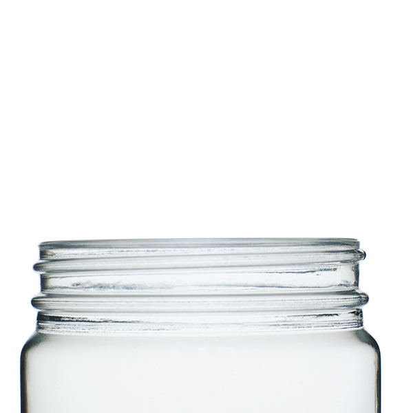 32OZ FLINT STRAIGHT-SIDED ROUND GLASS JAR - 89-405 NECK-detail image