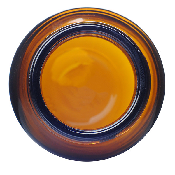 100CC AMBER WIDE MOUTH PACKER ROUND  GLASS BOTTLE - 38-405 NECK-detail image