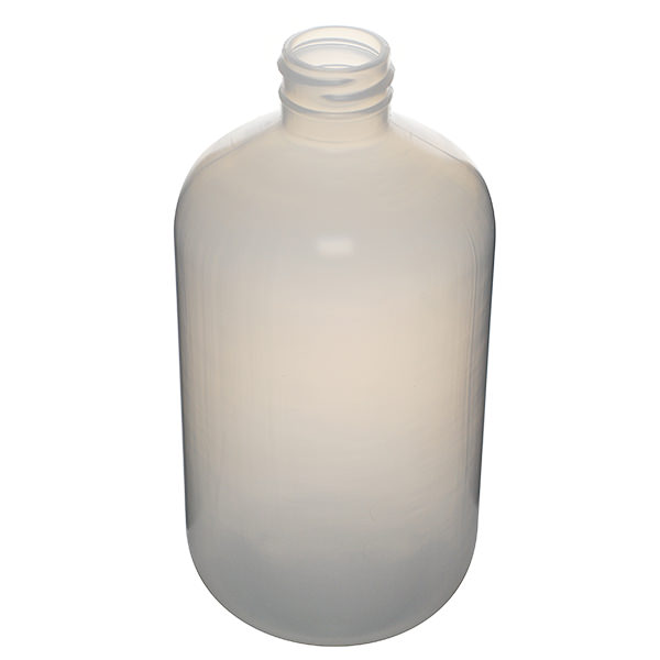 16OZ NATURAL BOSTON ROUND LDPE WITH 28-400 NECK FINISH