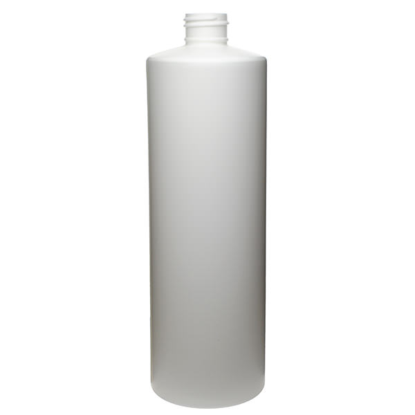 16OZ WHITE WINDOW STRIPE CYLINDER HDPE WITH 24-410 NECK FINISH-detail image