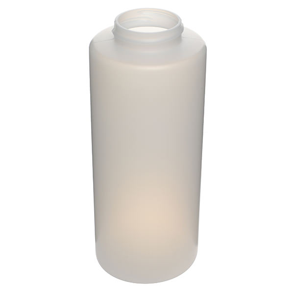 12OZ NATURAL REGULAR CYLINDER HDPE WITH 38-400 NECK FINISH INFO