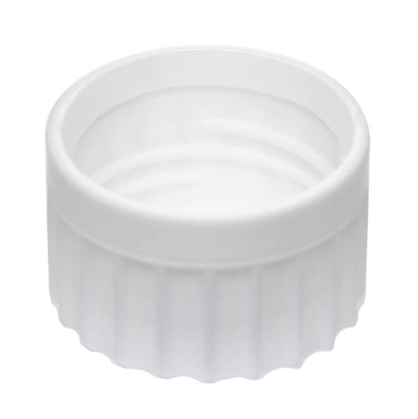 28MM WHITE TAMPER EVIDENT FLAT SEAL COARSE RIB PP-detail image