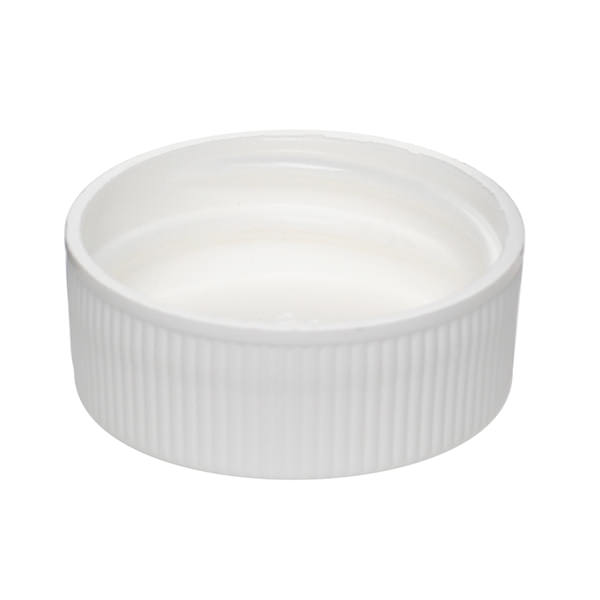 28-400 WHITE SHALLOW FLAT SEAL FINE RIB / SMOOTH TOP PP-detail image