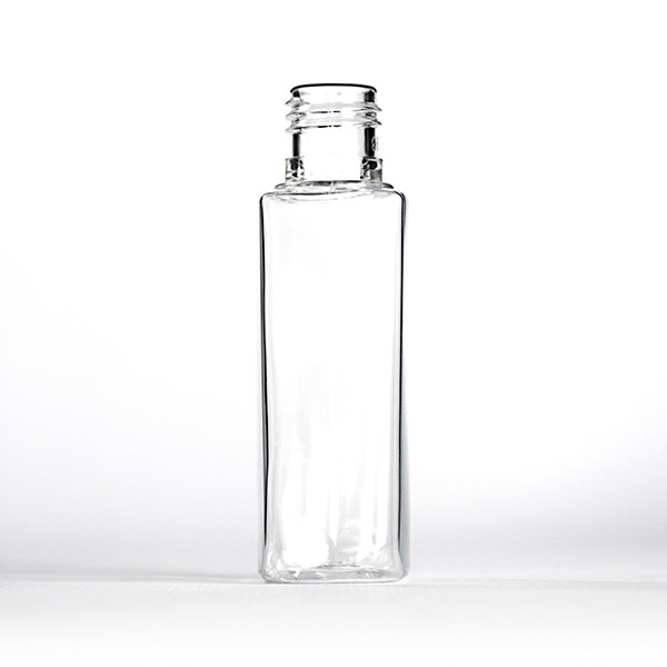 30ml CLEAR PIRAMIDE RECTANGULAR PET PLASTIC BOTTLE - 15-415 NECK-detail image