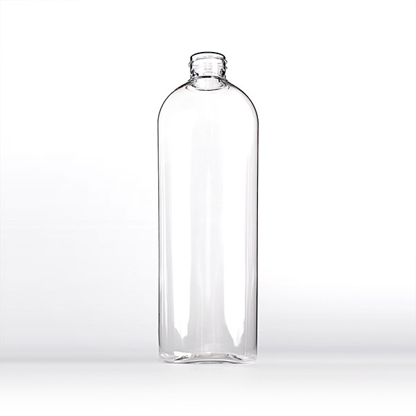 400ML CLEAR OVAL PET PLASTIC BOTTLE - 28-410 NECK