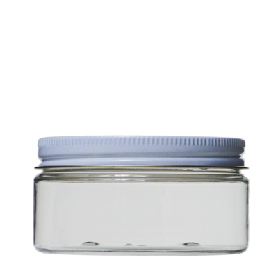 8OZ WHITE WIDE MOUTH JAR ROUND PET WITH 89-400 NECK FINISH-detail image