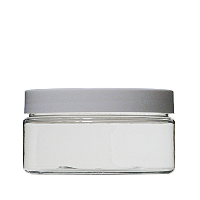 8OZ WHITE WIDE MOUTH JAR ROUND PET WITH 89-400 NECK FINISH-detail image