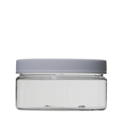 8OZ WHITE WIDE MOUTH JAR ROUND PET WITH 89-400 NECK FINISH-detail image