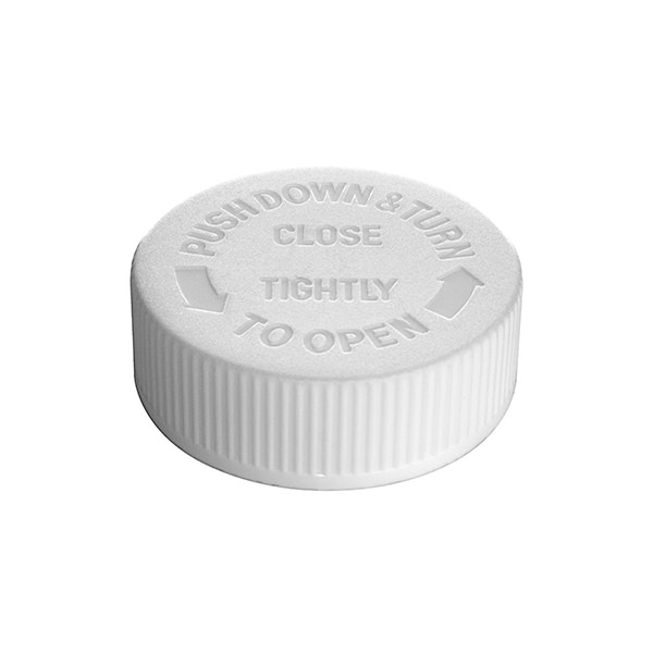 49MM WHITE RIB SIDE / TEXT CRC CLOSURE - FOAM LINER