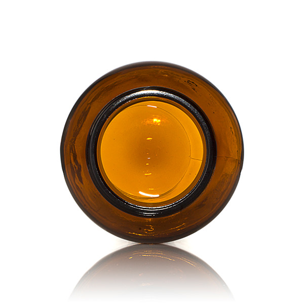 500CC AMBER GLASS WIDE MOUTH ROUND  WITH 53-400 NECK FINISH-detail image