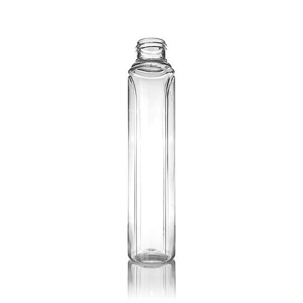 200ML CLEAR HALF ROUND PET PLASTIC BOTTLE - 24-410 NECK-detail image