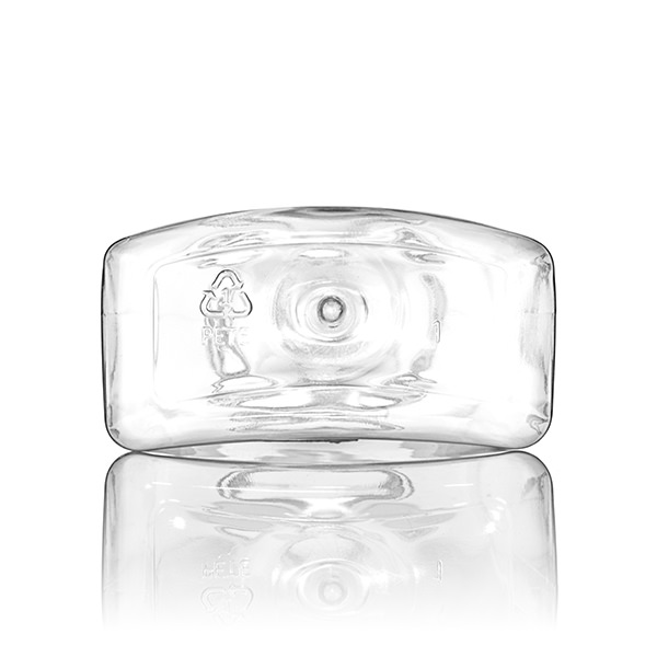 8.4OZ CLEAR FLASK PET PLASTIC BOTTLE - 24-415 NECK-detail image