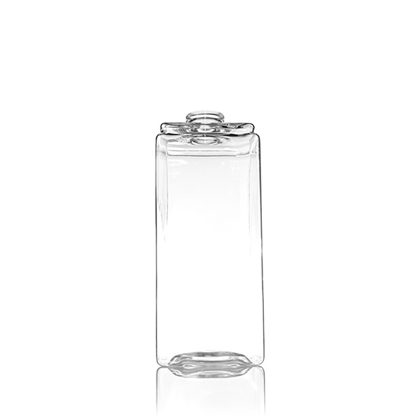 8OZ (236ML) CLEAR PET SQUARE BOTTLE - 20MM CRIMP NECK