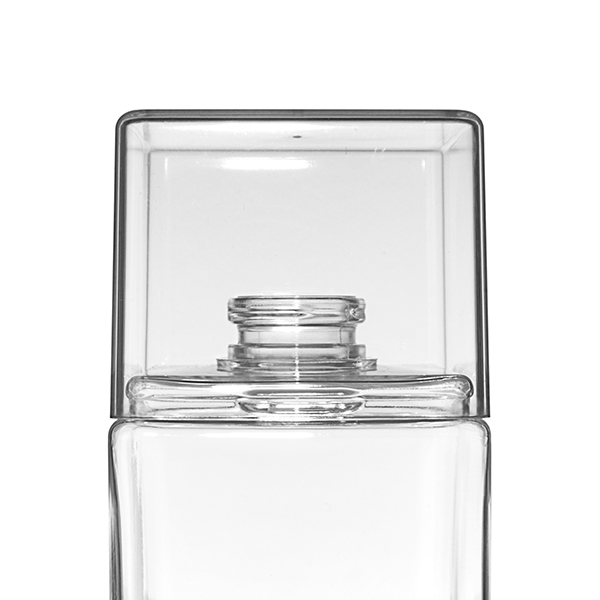 CLEAR SMOOTH SIDE / SMOOTH TOP PET PLASTIC SQUARE OVERCAP-detail image