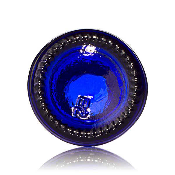 0.5OZ COBALT BLUE BOSTON ROUND GLASS BOTTLE - 18-400 NECK-detail image