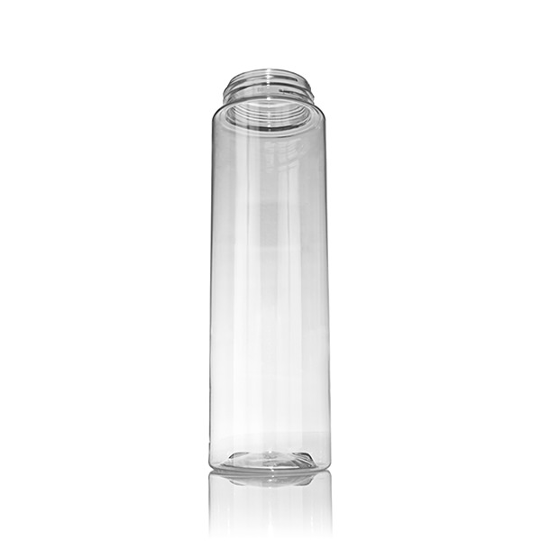 8OZ CLEAR PET REGULAR CYLINDER - 40MM NECK INFO