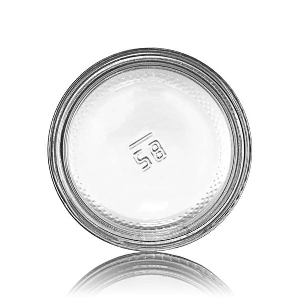 2OZ FLINT GLASS STRAIGHT SIDED CREAM JAR - 53-405 NECK-detail image