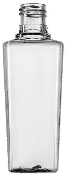 25ML CLEAR TORRE RECTANGULAR PET PLASTIC BOTTLE - 15-415 NECK