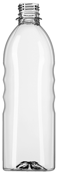 600ML CLEAR SONATA CON GRIP PET PLASTIC BOTTLE - 28-PCO NECK