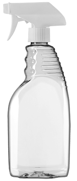 500ML CLEAR LIMPIADORES OBLONG PET PLASTIC BOTTLE - 28-410 NECK