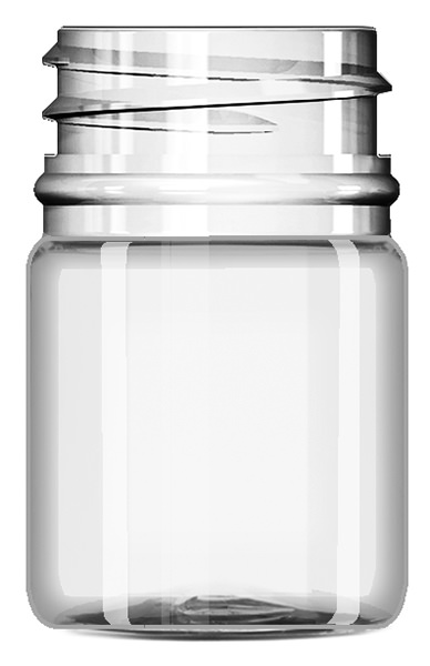 20ML CLEAR TARRITO VINCI ROUND PET PLASTIC BOTTLE - 28-410 NECK